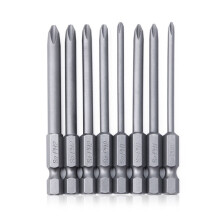 8 pezzi 1/4in punte esagonali magnetiche cacciavite a testa esagonale lunga set di punte in lega di acciaio S2 per utensili elettrici