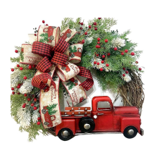 15.7 Inch Christmas Wreath Decor Garland Artificial Flower Wreath Perfect for Christmas and New Year Decoration