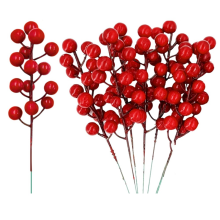 25 pezzi 20 cm steli di bacche di Natale, bastoncini di Natale rami rametti