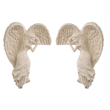 Decorazione per porta a forma di angelo, cornice per foto in resina con angelo, decorazione artigianale per festival o matrimoni