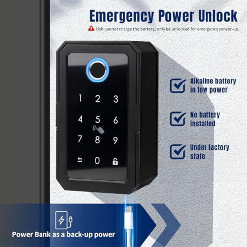 Smartkey Lock Box, Home Key Wireless Smartlock Box, Electronic Key Box App Digital Code Bluetooth Key Safe for Host 1