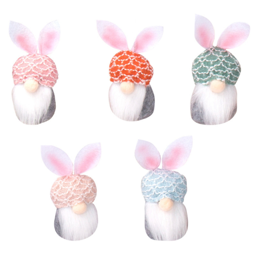5PCS Easter Gnomes, Bunny Handmade Spring Easter Gnomes/ Elf Gifts Easter for the Home Party