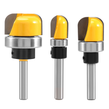 3Pcs 1/4 Inch Bowl and Tray Router Bit, Bowl & Tray Template Router Bit Set with Ball Bearing