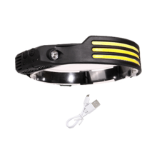 Induction Head Light Lamp COB Head Light Lamp Headlight Flashlight USB Rechargeable (White Light)