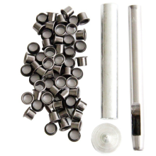 Kit di utensili per punzonatura occhielli con 50 occhielli da 6 mm, finitura canna di fucile per guaina fai da te in Kydex Occhiello in Kydex