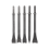 5Pcs/Lot Accessories Hard Steel Solid Long Air Chisel Impact Head Support Pneumatic Tool for Cutting / Rusting Removal 5
