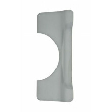 3.25 x 7 in. Blank Latch Protector for Key in Lever Locks with up to 3.75 in. Escutcheon, Silver Plated