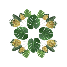 Foglie di palma artificiali, 66 pezzi di foglie di palma tropicali piante artificiali decorazioni per feste a tema hawaiano pianta decorazione giungla