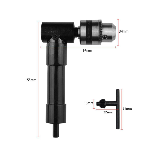 Right-Angle Electric Drill Three-Claw Chuck Corner Device Right-Angle Corner Device with Key Corner Device 1