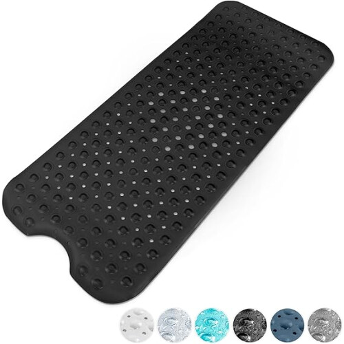 Keplin Premium Non-Slip Bath Mat 40x100cm, Black