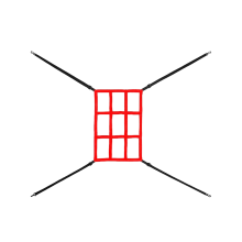 Bersaglio Strike Zone per rete da baseball Bersaglio regolabile per softball per rete 7X7 Venduto solo Bersaglio centrale Strike Zone