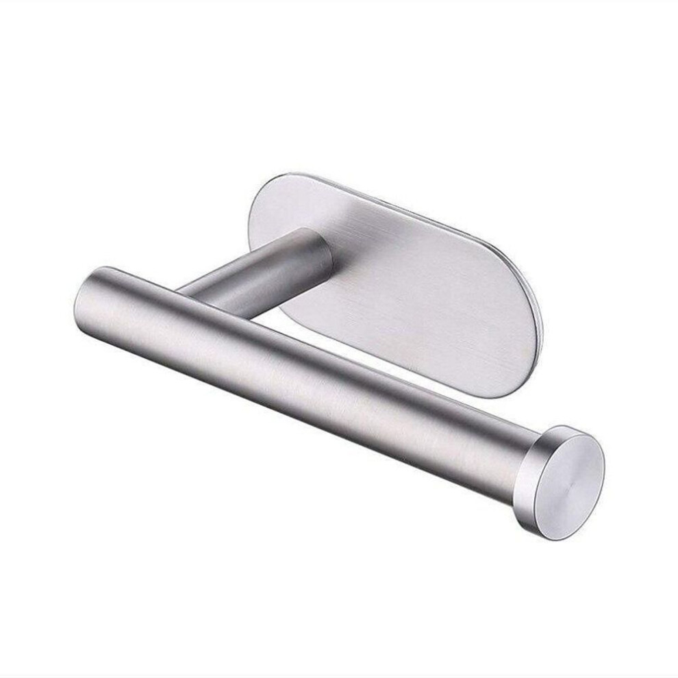(silver, 16*8cm) Wall Mounted Toilet Paper Holder Stainless Steel Tissue Rack Kitchen Roll Paper Holder Bathroom Towel Hanger Hanging Organizer