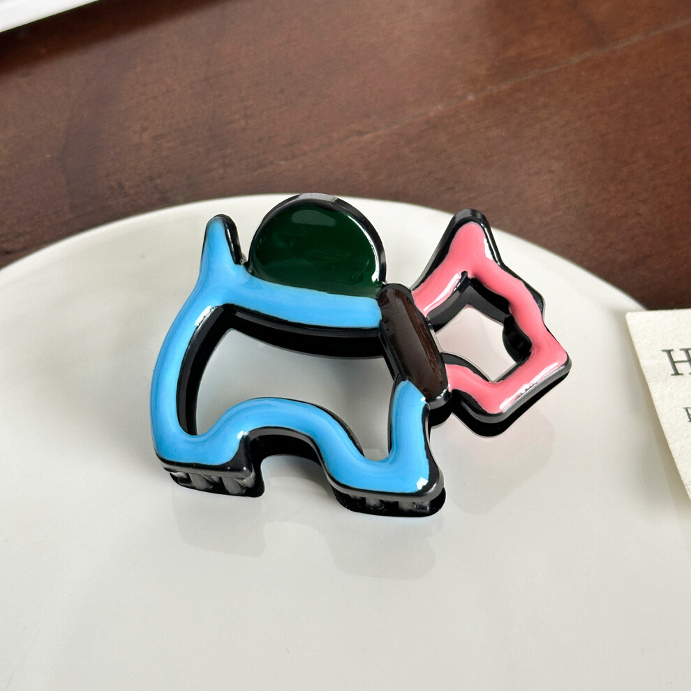 (Blue Small) Unique Colored Macaron Dog Hair Clip For Stylish Updos Looks And Casual-image-OPC-PFZNP9C-NEW