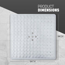 KEPLIN Premium Non-Slip Shower Mat, Small, Clear