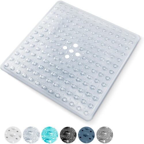 KEPLIN Premium Non-Slip Shower Mat, Small, Clear 2
