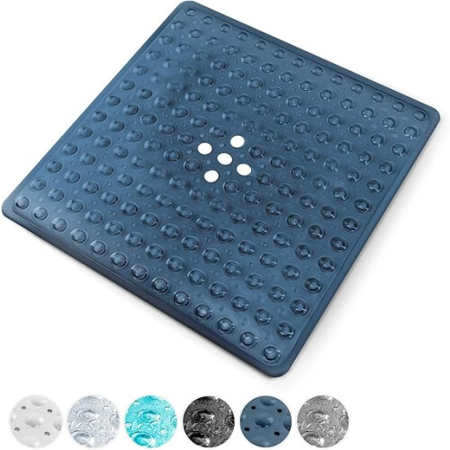 KEPLIN Premium Non-Slip Shower Mat, Small, Dark Blue