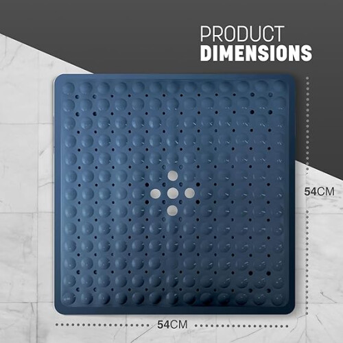 KEPLIN Premium Non-Slip Shower Mat, Small, Dark Blue 2