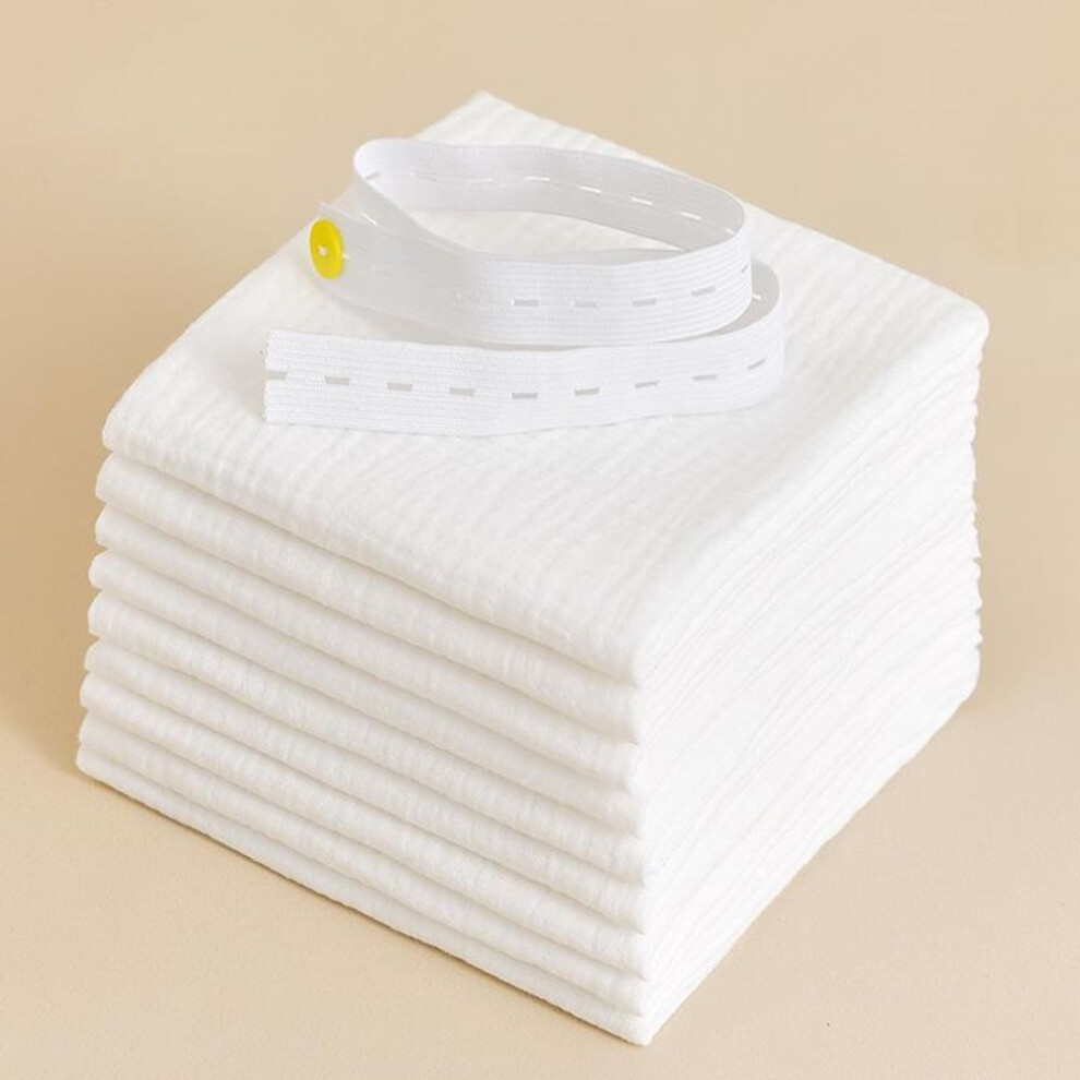 (8Pcs/lot, white) 8pcs/lot 100% Cotton Baby Gauze Diapers For Newborn Baby Nappy Changing 43x45cm Washable Reusable Double Layer Soft Baby Towels