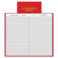 At A Glance 7.7 x 12 in. Standard Daily Business Diary, Red