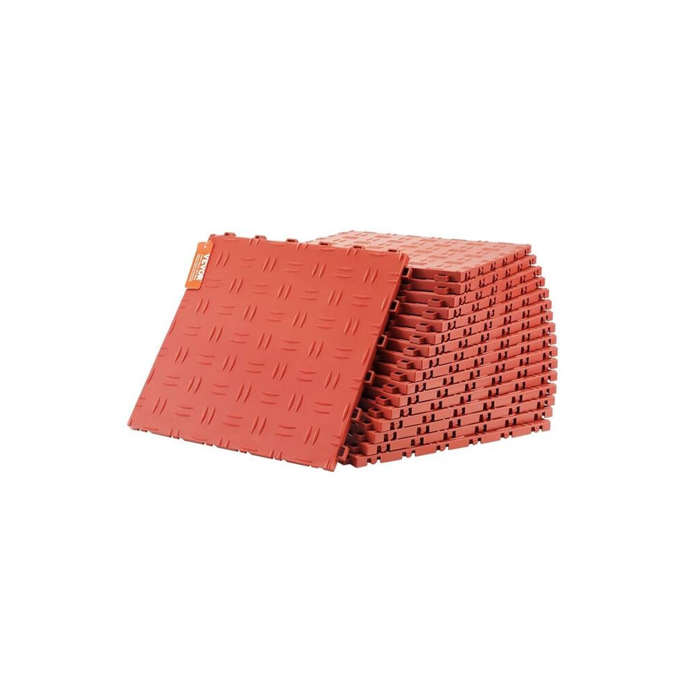 Vevor CKDDHSJ501212FZ13V0 12 x 12 x 0.53 in. Garage Interlocking Tiles, Red - Pack of 50