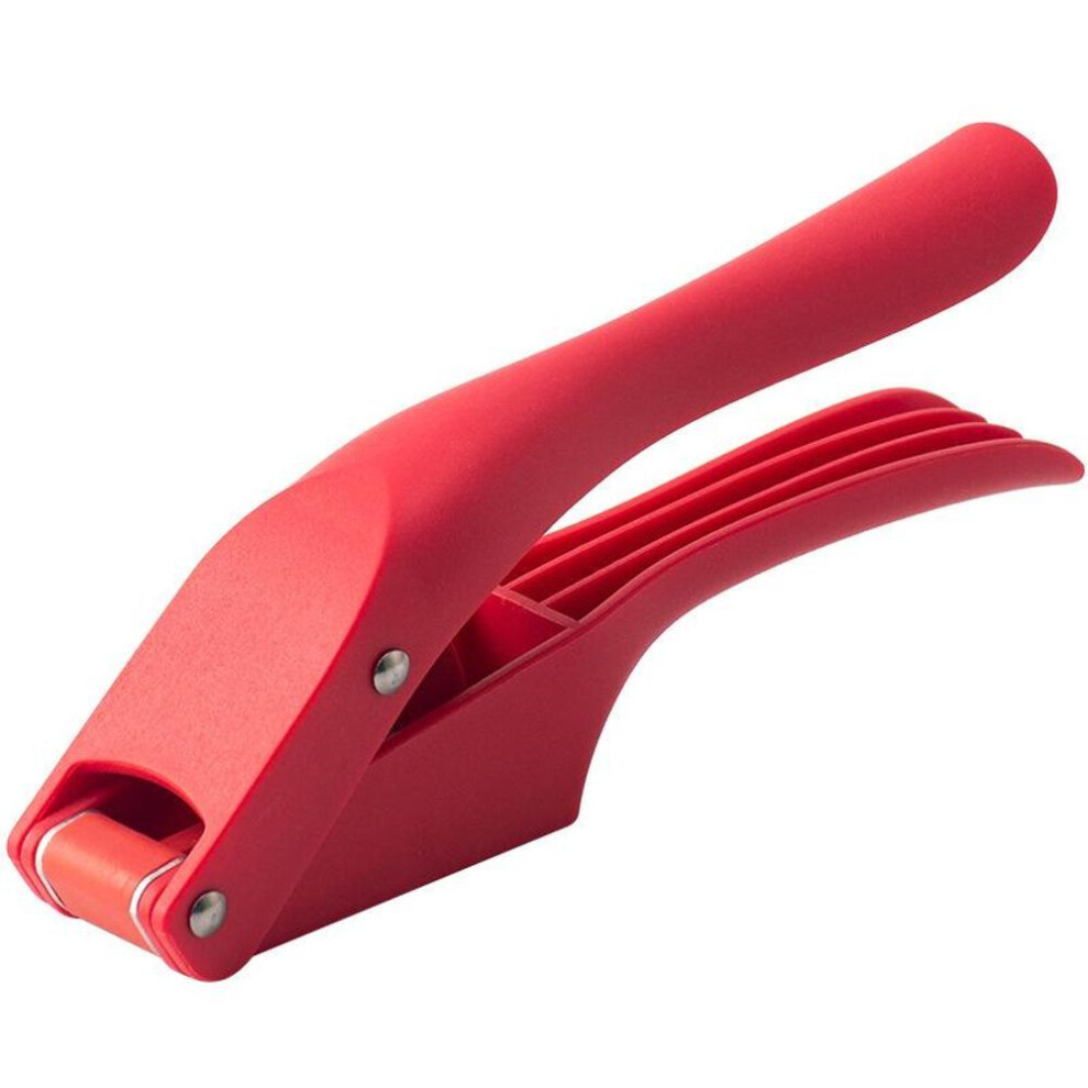 (red) 2 in 1 Garlic Press Garlic Mincer Chopper Crushing Garlic Mincer and Slicer Crusher Tool Kitchen Gadgets Cozinha Utensilios