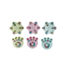 Dog Treat Dispenser Food Puzzle Toy Interactive Training Feeder Pet Supply Bowl Hexagon-Pink