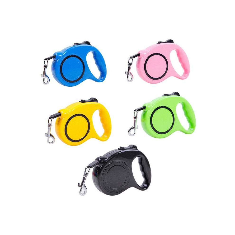 Deyaah 3M Retractable Dog Lead Leash Long Stong Extendable Lockable Rope Heavy Duty - Blue