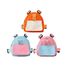 Pet Backpack Cartoon Dog Bag Outdoor Travel Small Pet Carrier Bag Supplies BLUE-M