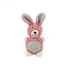 Squeaky Dog Toys Puppy Pet Chew Rope Squeaker Crinkle Rope Plush Toy Teething Au - Pink Rabbit