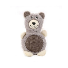 Squeaky Dog Toys Puppy Pet Chew Rope Squeaker Crinkle Rope Plush Toy Teething Au - Grey Bear