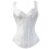 (M,White)Jacquard Weave Halter Corset Gothic Punk Bustier Shapewear 1