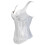 (M,White)Jacquard Weave Halter Corset Gothic Punk Bustier Shapewear 2
