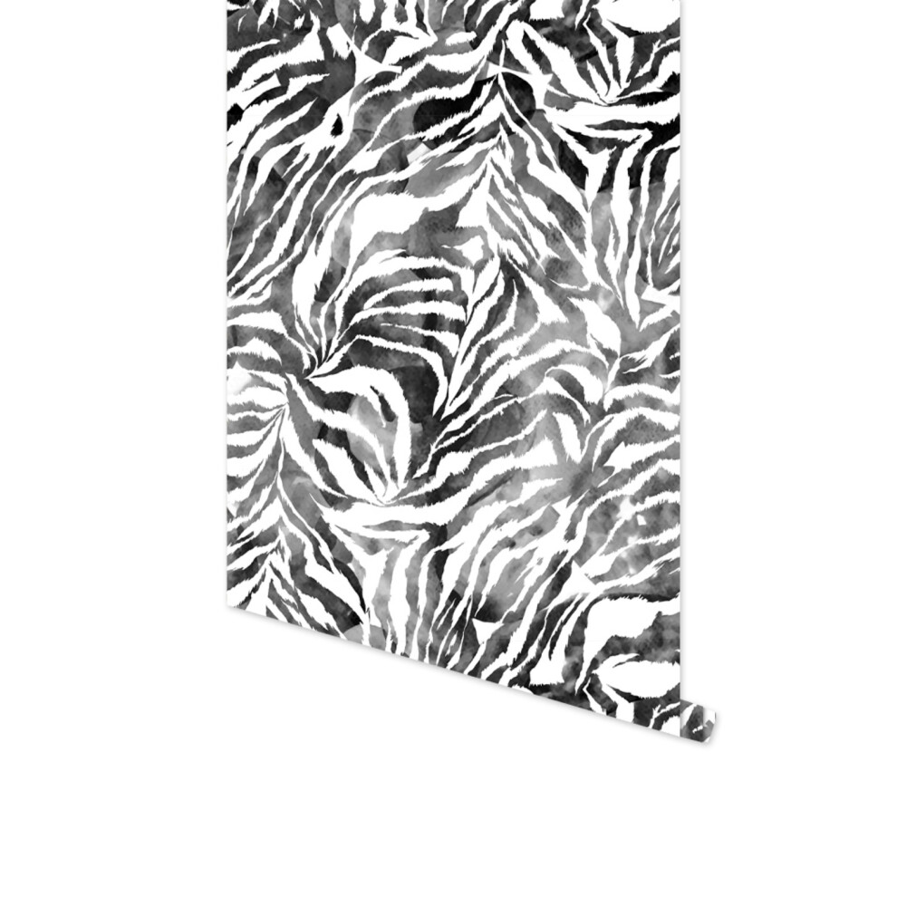 (Rw208) Peel And Stick Tiger Pattern Wallpaper, Self-Adhesive Animals Wall Murals, Use As Wall Paper, Contact Paper Or Shelf Paper 18 X 118 Inch Roll 6915070995399