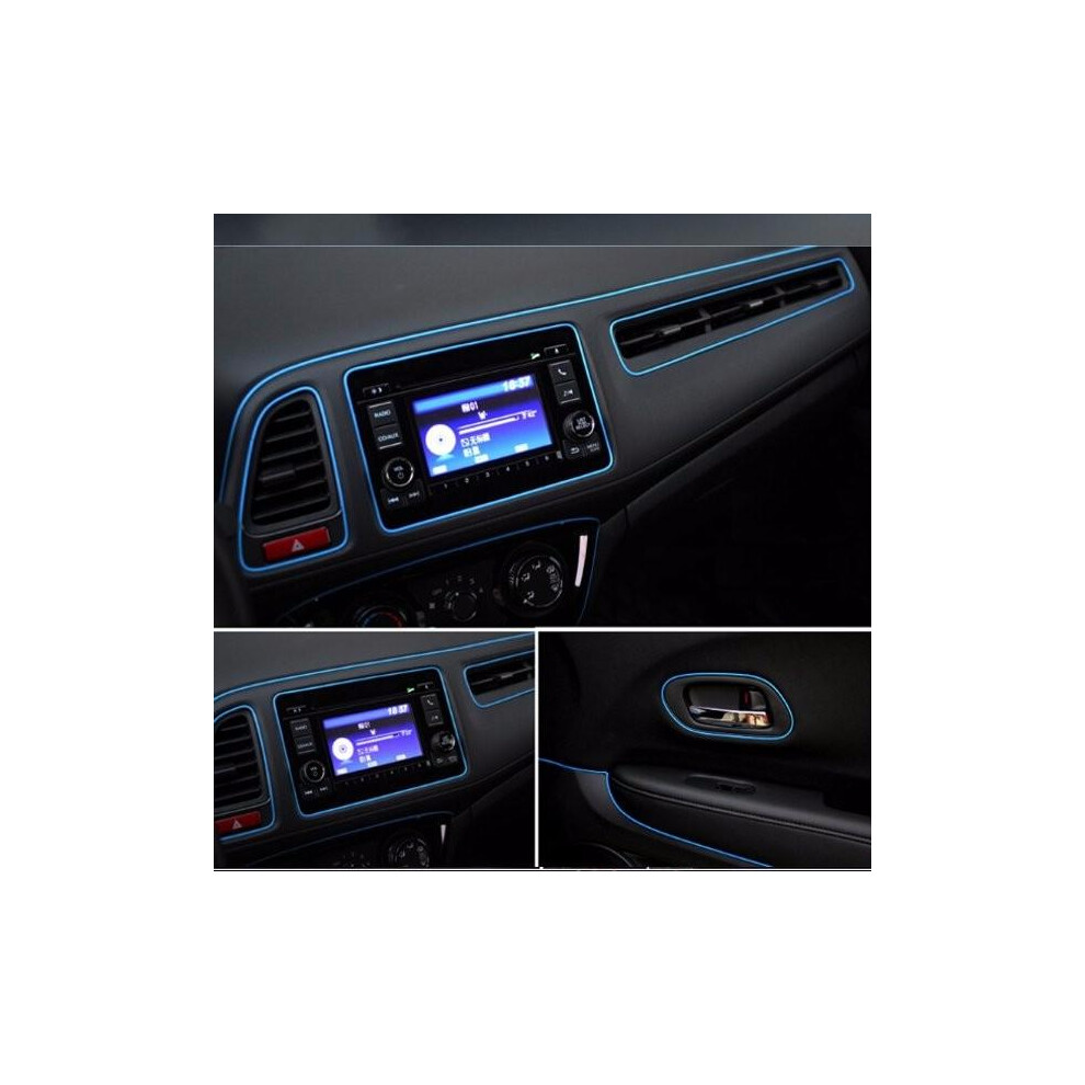 (Blue) 1M Pvc Car Interior Decoration Strip Diy Dashboard Modification Trim Blue 1138392351079