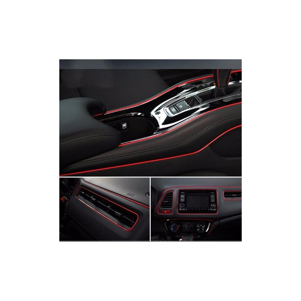 (Red) 1M Pvc Car Interior Decoration Strip Diy Dashboard Modification Trim Red 1138392351086