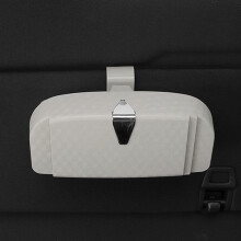 (Grey) RV Travel Car Sunglasses Case Holder Universa Glasses Cage Storage Boxes Sun Visor Clip Storage Bag