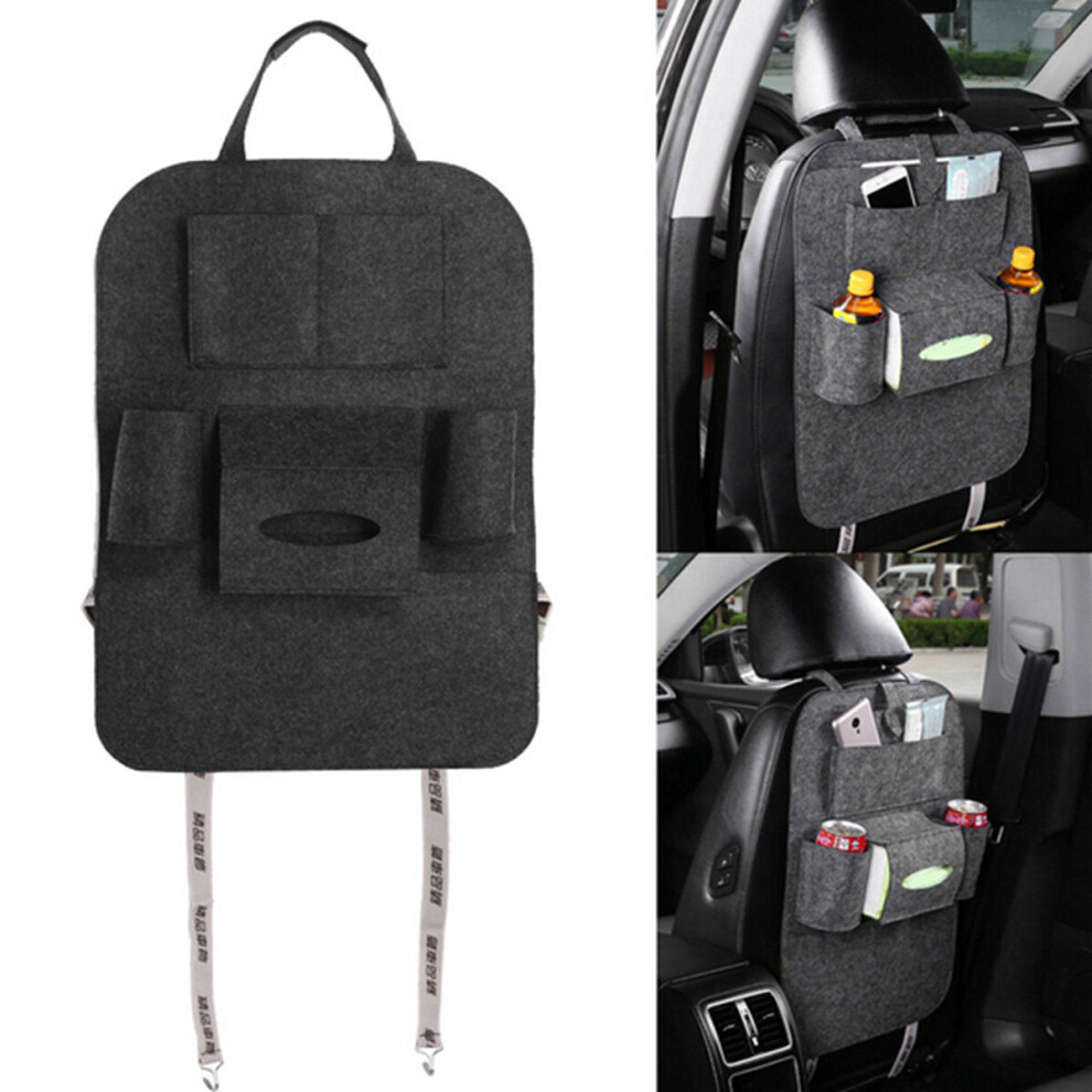 ( Grey) Auto Car Seat Back Hanging Multi-Pocket Storage Bag Organizer Holder Car Storage Box Dark/Grey 8727971385920