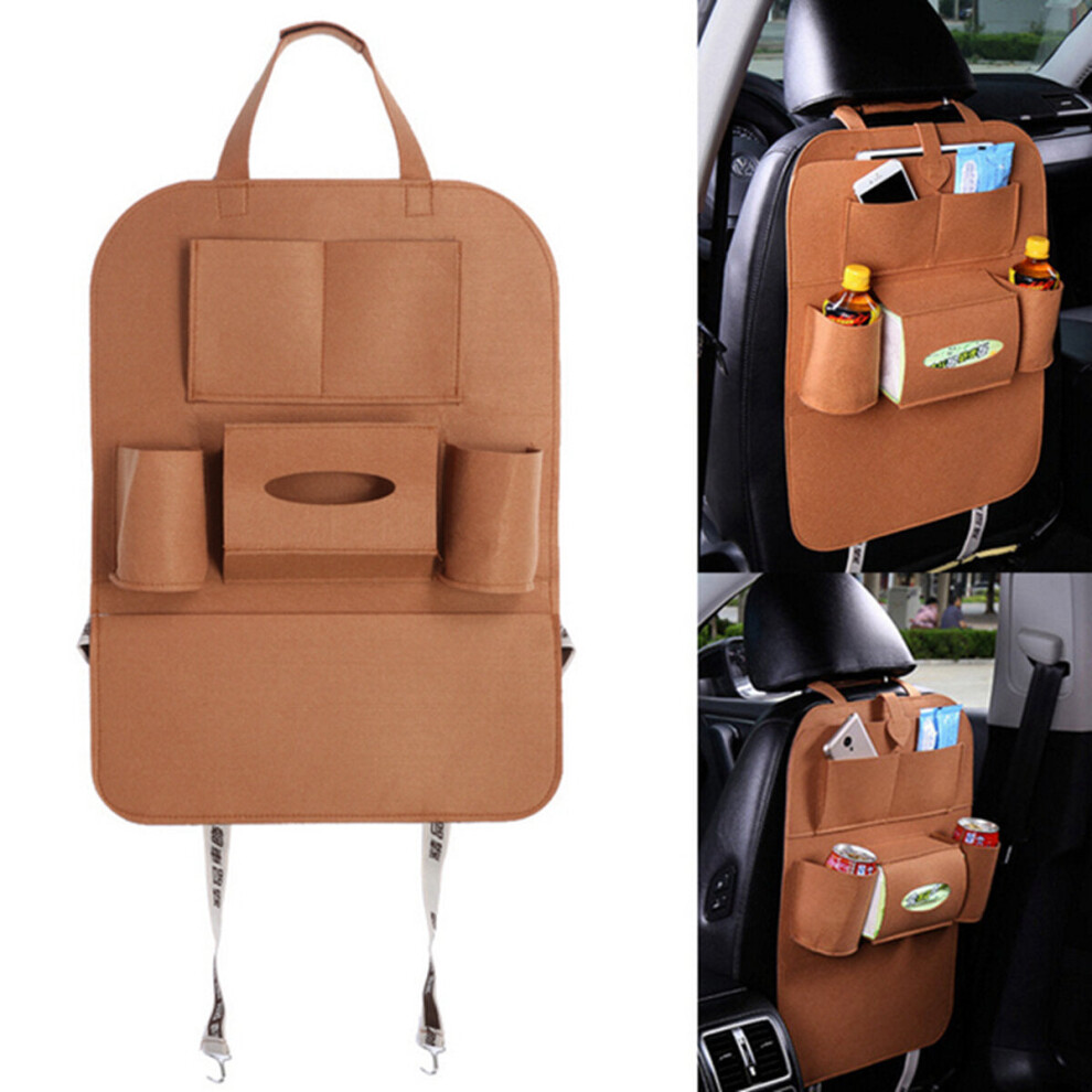 (Camel) Auto Car Seat Back Hanging Multi-Pocket Storage Bag Organizer Holder Car Storage Box 8727971385944