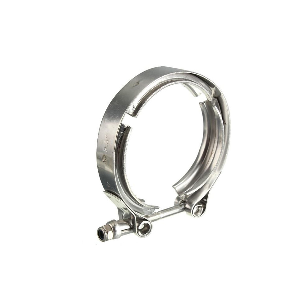 2.5Inch Exhaust Clamp Down Pipe V-Band Turbo Clamp Flange Down Pipe Stainless Steel 6093316937768