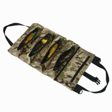 (Camouflages) 49x29cm Portable 600D Oxford Cloth Car Seat Back Multi-function Tool Roll Bag Storage Bag Universal For Car/ Outdoor/ Motorcycle