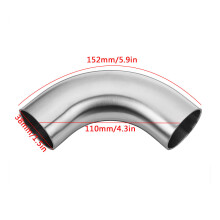 (38mm) 1.5" 2" 2.5" 3" OD 90 Degree Exhaust Pipe Bends Tube Elbows Stainless Steel