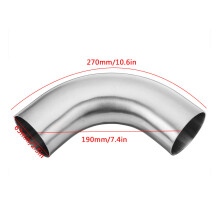 (63mm) 1.5" 2" 2.5" 3" OD 90 Degree Exhaust Pipe Bends Tube Elbows Stainless Steel