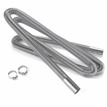 Stainless Steel Exhaust Muffler Pipe Car Parking Air Heater Tank Diesel Gas Vent Hose 250cm