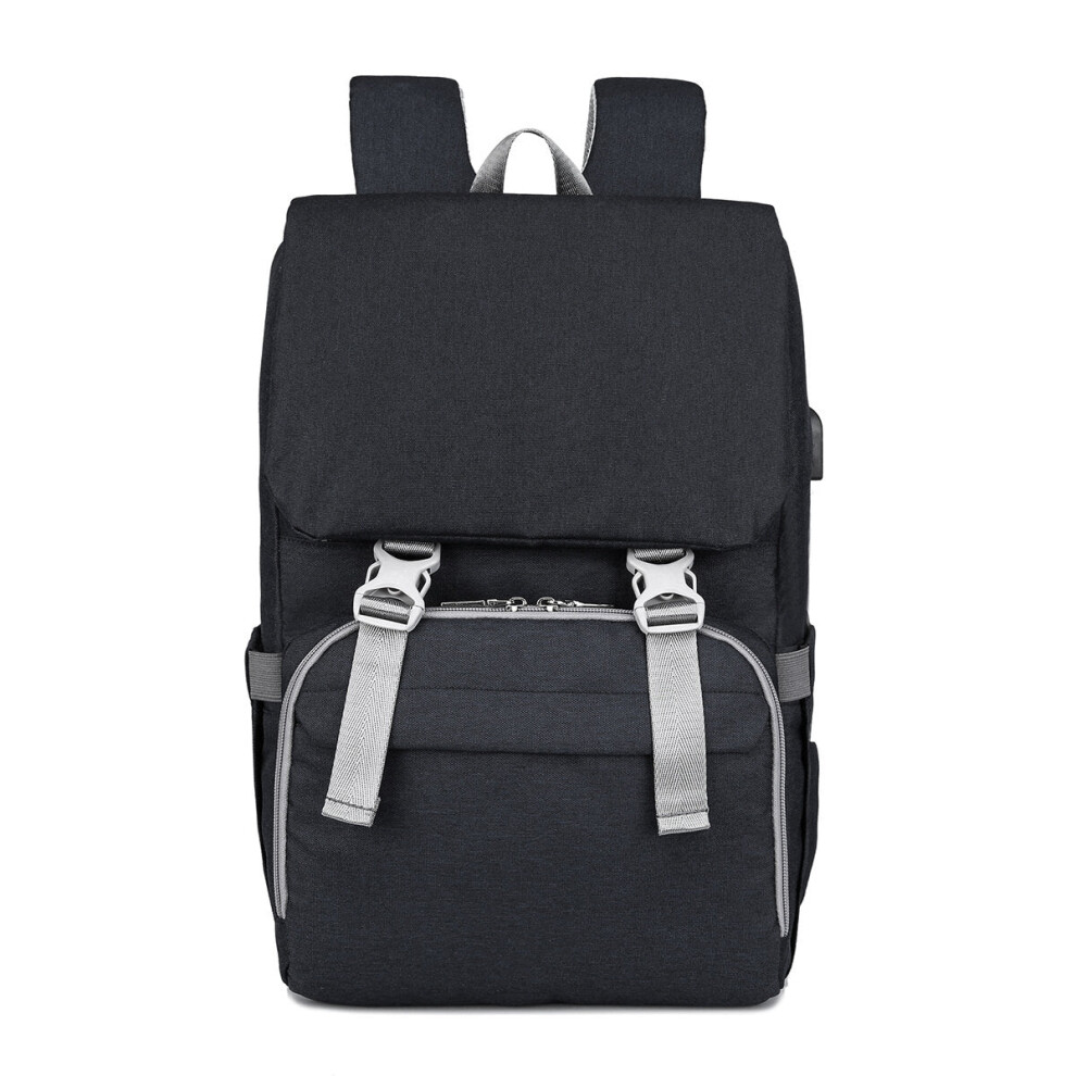 Greenzech (Black) Outdoor Mummy Travel Backpack Large Baby Nappy Changing Bag For Mom Nursing Bag