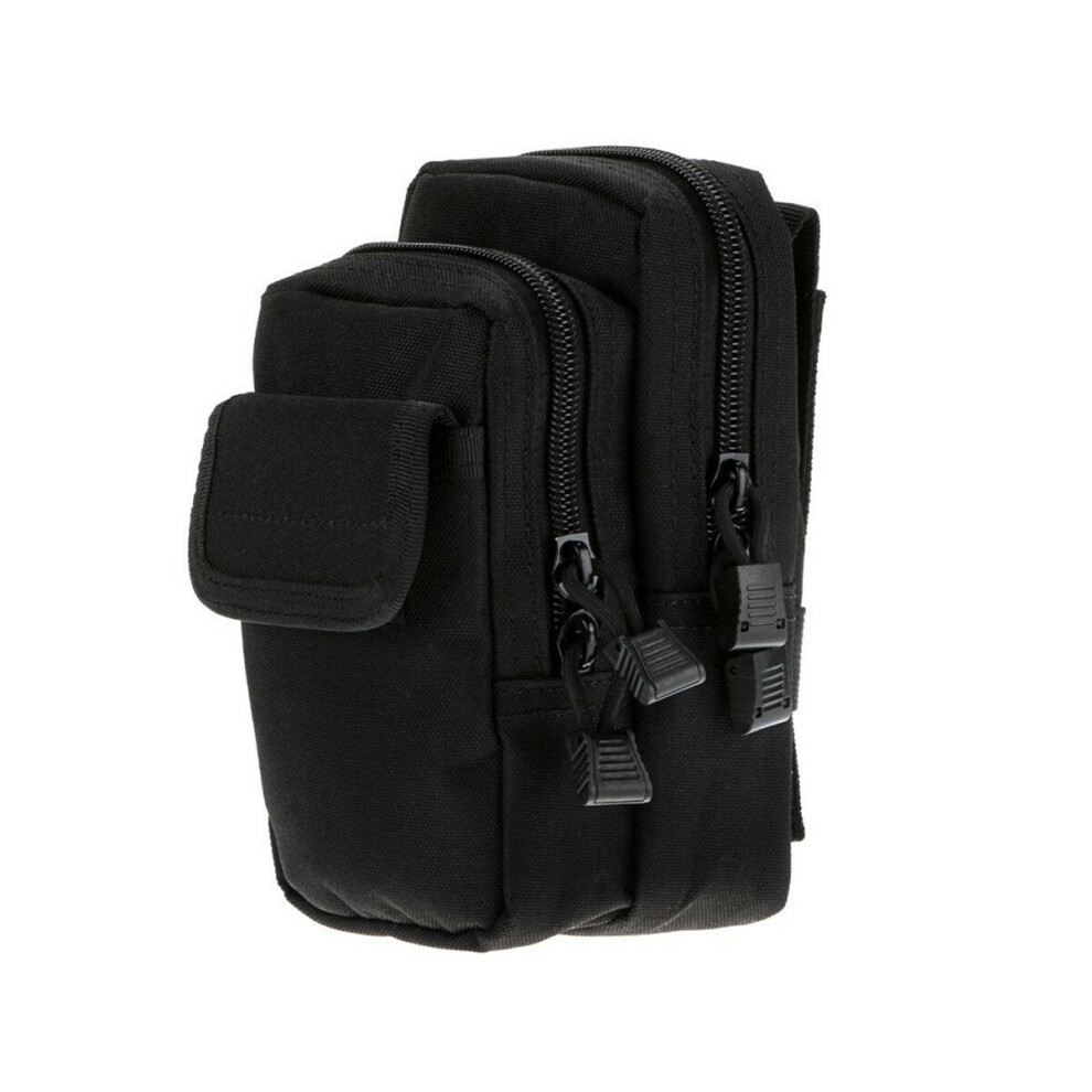 (Black) Tactical Belt Bag Waist Pack Bag Running Camping Motorcycle Riding Storage Bag Handbag