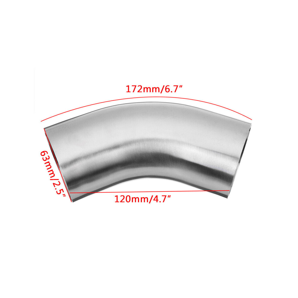 (63Mm) 1.5 / 2 / 2.5 / 3" Od 45 Degree Exhaust Pipe Bends Tube Elbows Stainless Steel 6093316935344