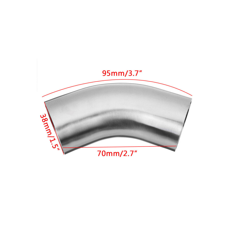 (38Mm) 1.5 / 2 / 2.5 / 3" Od 45 Degree Exhaust Pipe Bends Tube Elbows Stainless Steel 6093316935320