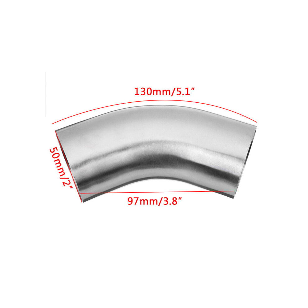 (50Mm) 1.5 / 2 / 2.5 / 3" Od 45 Degree Exhaust Pipe Bends Tube Elbows Stainless Steel 6093316935337