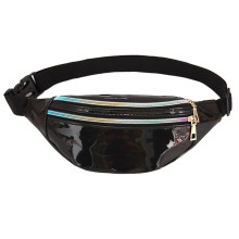 (Black) Multifunctional Chest Bag Outdoor Camping Traveling Crossbody Bag Waist Bag