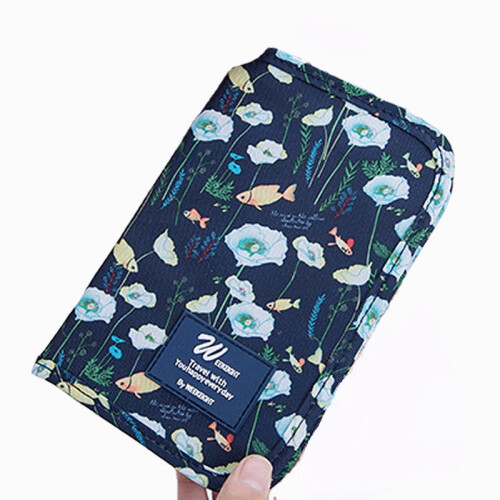 (Pink) Travel Passport Holder Multi-function Document Storage Bag Set Change Folder Cute Cartoon Waterproof 2